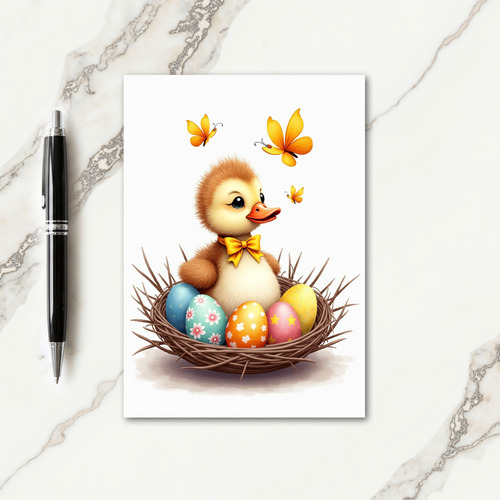 Cute Baby Bird Nest Egg Card