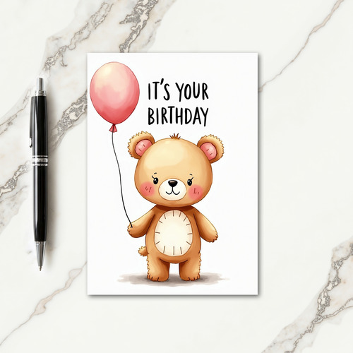 Cute Balloon Birthday Card