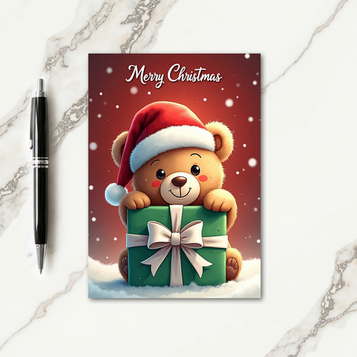 Cute Bear Christmas Card