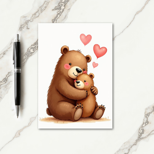 Cute Bear Family Mothers Day Card