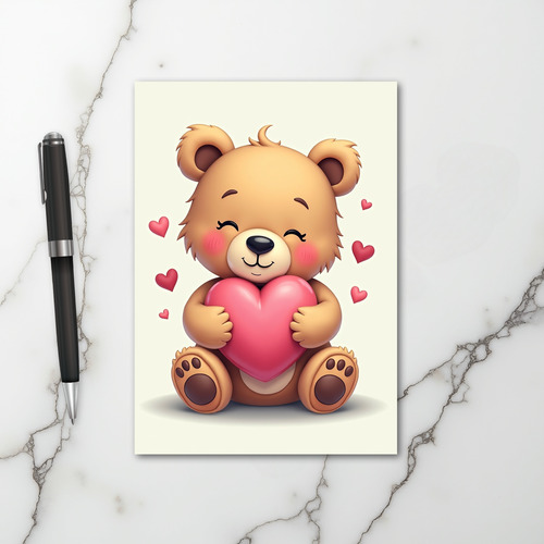 Cute Bear Love Hugs Card