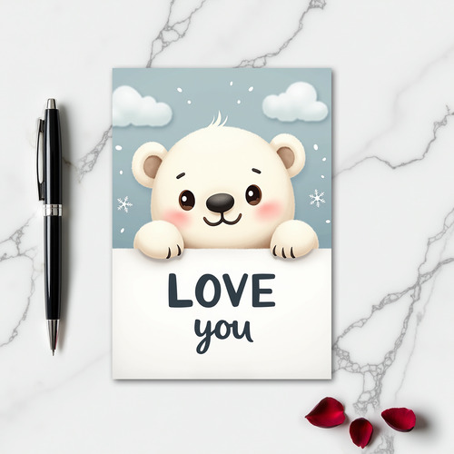 Cute Bear Love You Card