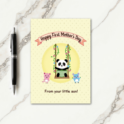 Cute Bear Mothers Day Swing Card