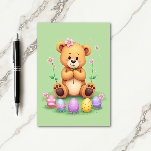 Cute Bear Springtime Celebration Card