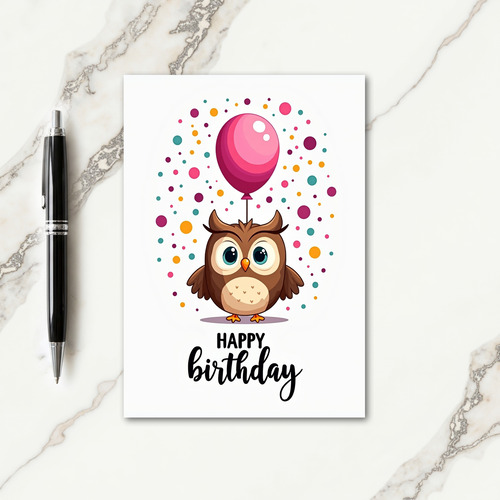 Cute Bird Birthday Card