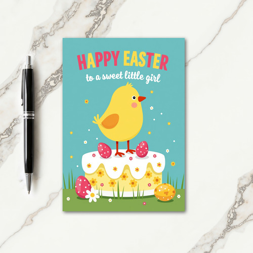Cute Bird Cake Holiday Card