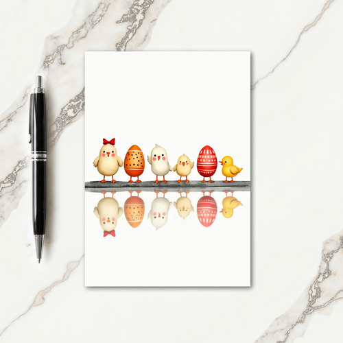 Cute Bird Family Art Card