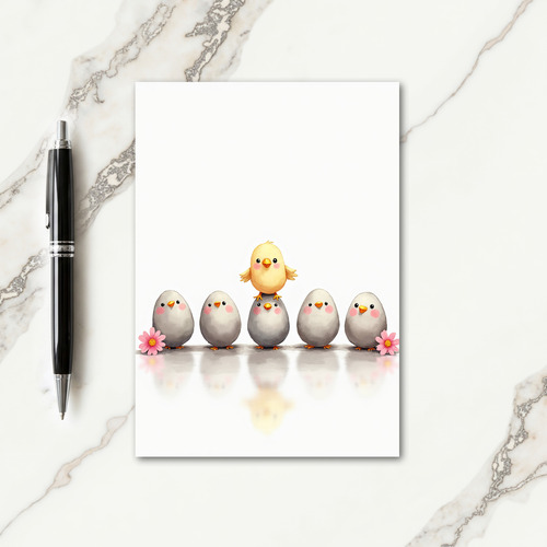Cute Bird Family Friend Card