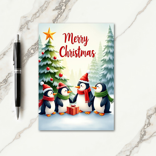 Cute Birds Winter Gift Card