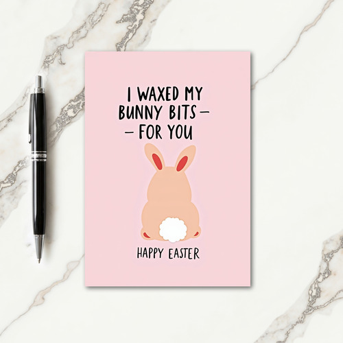 Cute Bunny Cheeky Message Card