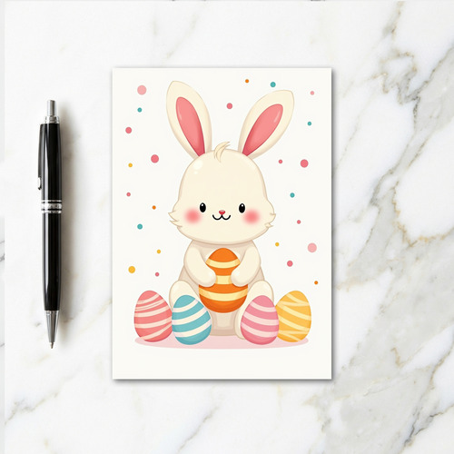 Cute Bunny Egg Hunt Card