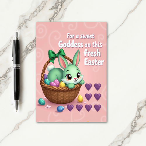 Cute Bunny Eggs Spring Holiday Card