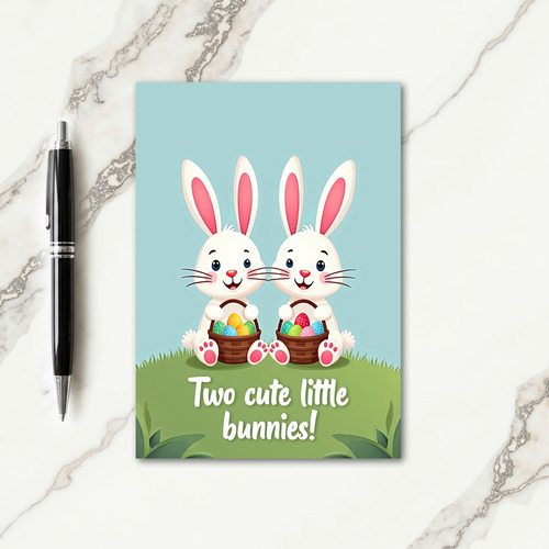 Cute Bunny Friends Happy Day Card