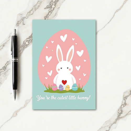 Cute Bunny Heartfelt Wishes Card