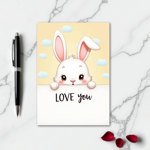 Cute Bunny Love Greeting Card