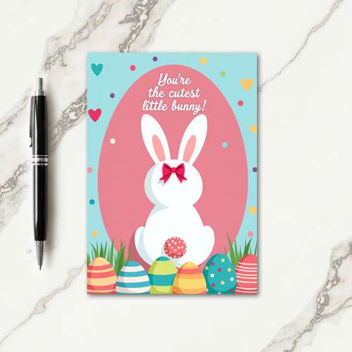 Cute Bunny Message Card