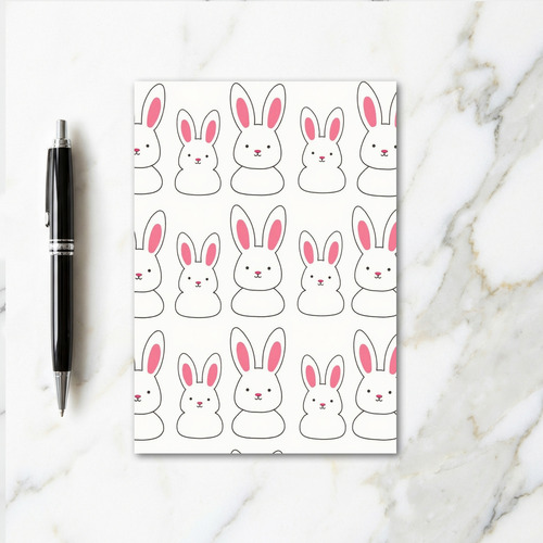 Cute Bunny Pattern Art Card