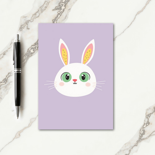 Cute Bunny Portrait Art Card