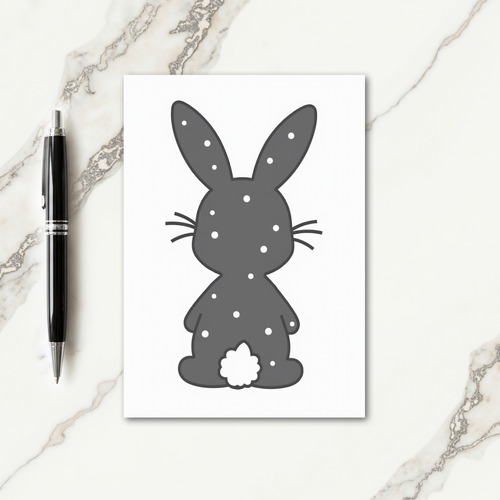 Cute Bunny Silhouette Art Card