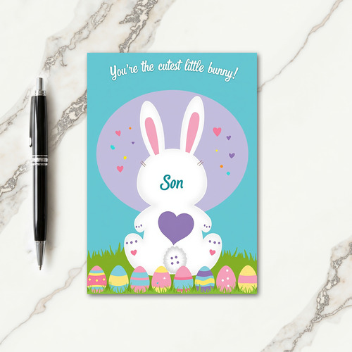 Cute Bunny Son Greeting Card