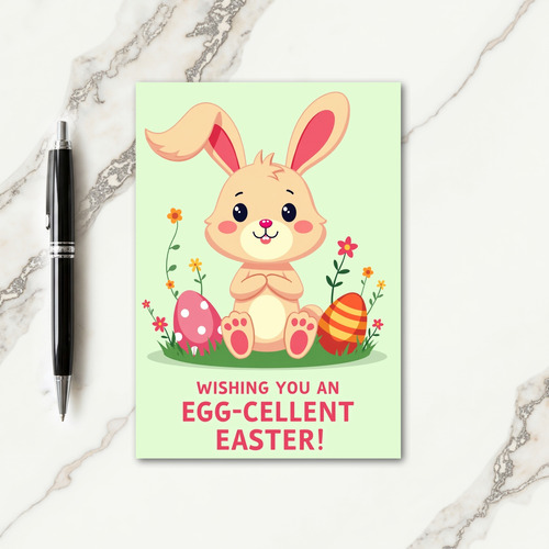Cute Bunny Springtime Holiday Card