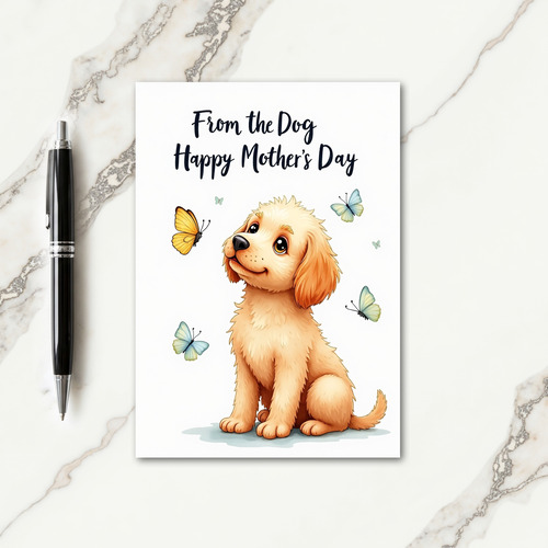 Cute Canine Mothers Day Card