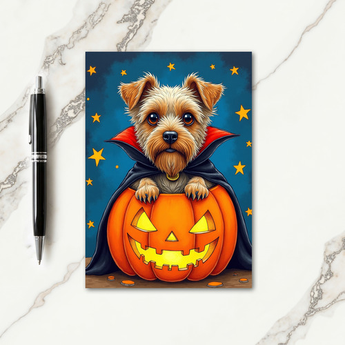 Cute Canine Vampire Card