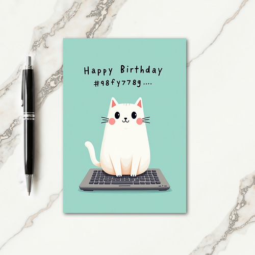 Cute Cat Birthday Card