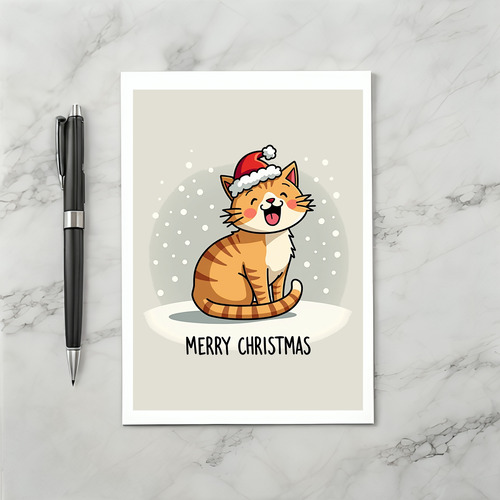 Cute Cat Christmas Card
