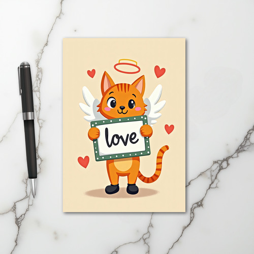 Cute Cat Valentine Love Card