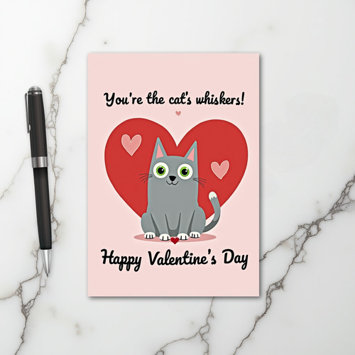 Cute Cat Valentines Day Card