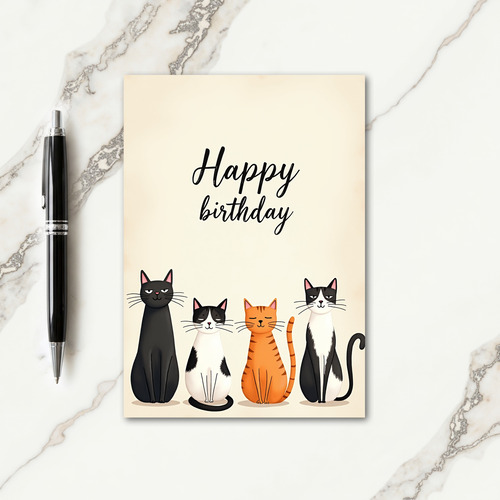 Cute Cats Celebration Card