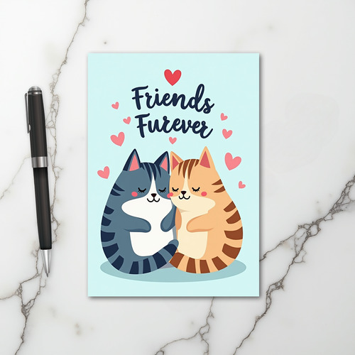 Cute Cats Friends Furever Card