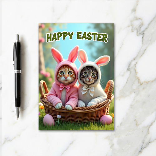 Cute Cats Holiday Greetings Card