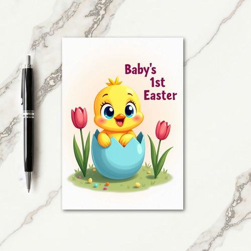 Cute Chick Happy Spring Card