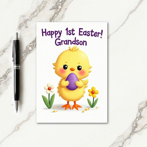Cute Chick Holiday Card