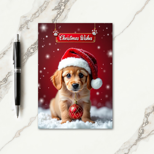 Cute Christmas Puppy Card