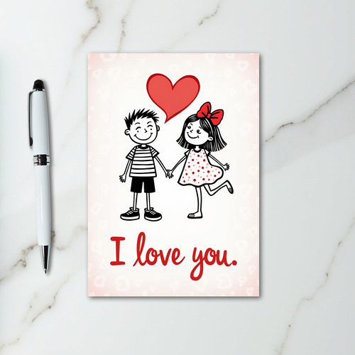 Cute Couple Love You Card