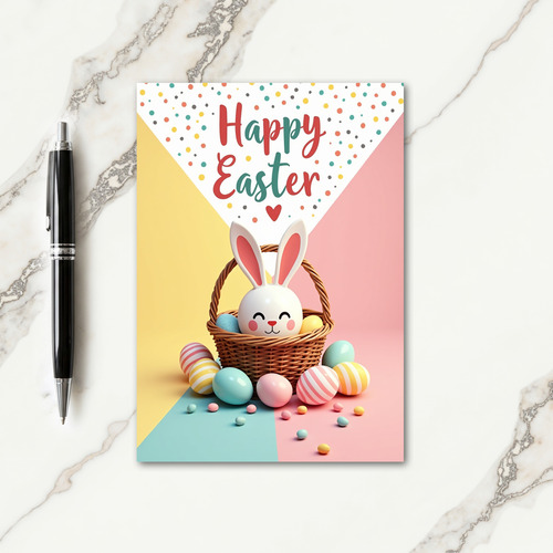 Cute Creature Basket Card