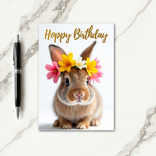 Cute Critter Blossom Birthday Card