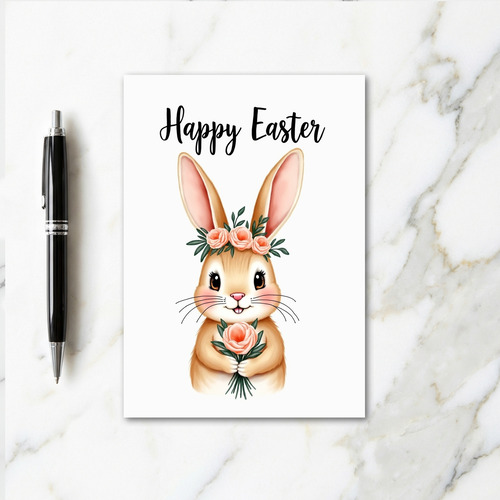 Cute Critter Floral Greeting Card