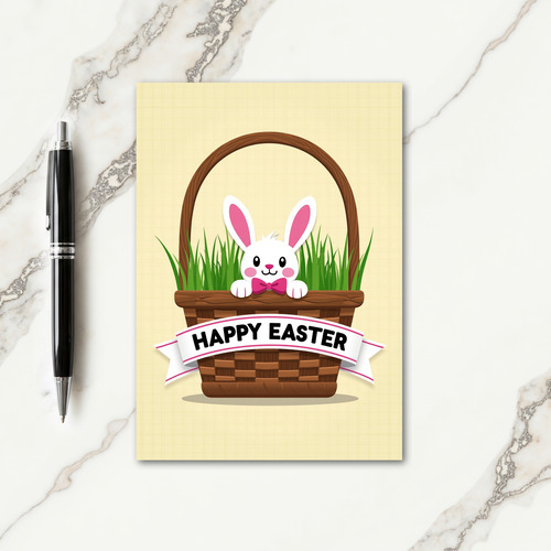 Cute Critter In Basket Greeting Card