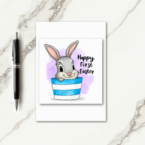 Cute Critter In Stripes Card