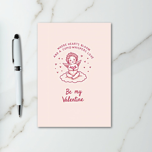 Cute Cupid Valentine Heart Card
