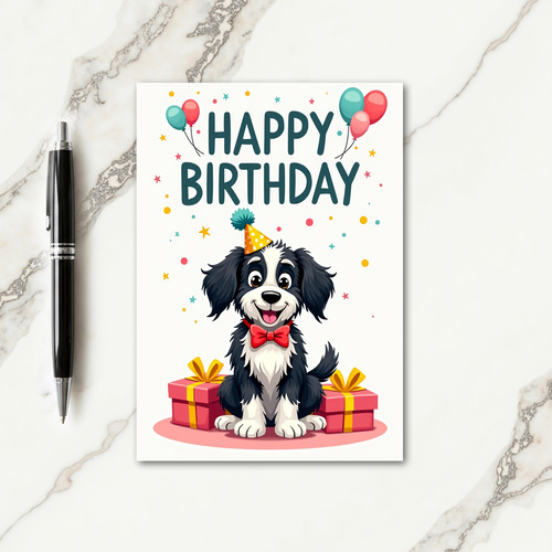 Cute Dog Birthday Gifts Card