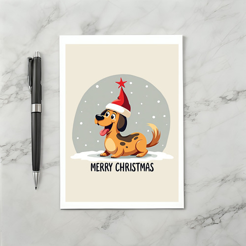 Cute Dog Christmas Card