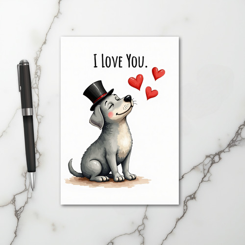 Cute Dog I Love You Card