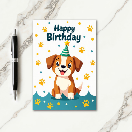 Cute Dog Party Card