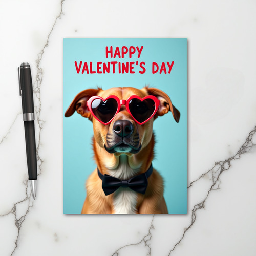 Cute Dog Valentines Day Card