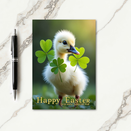 Cute Duckling Easter Greeting Card